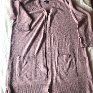 a.n.a Dusty Pink Open Front Cardigan
